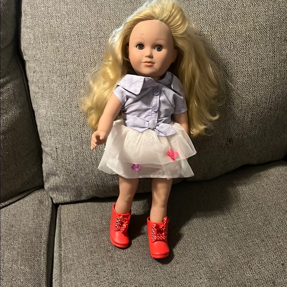 Stylish Doll with Red Boots